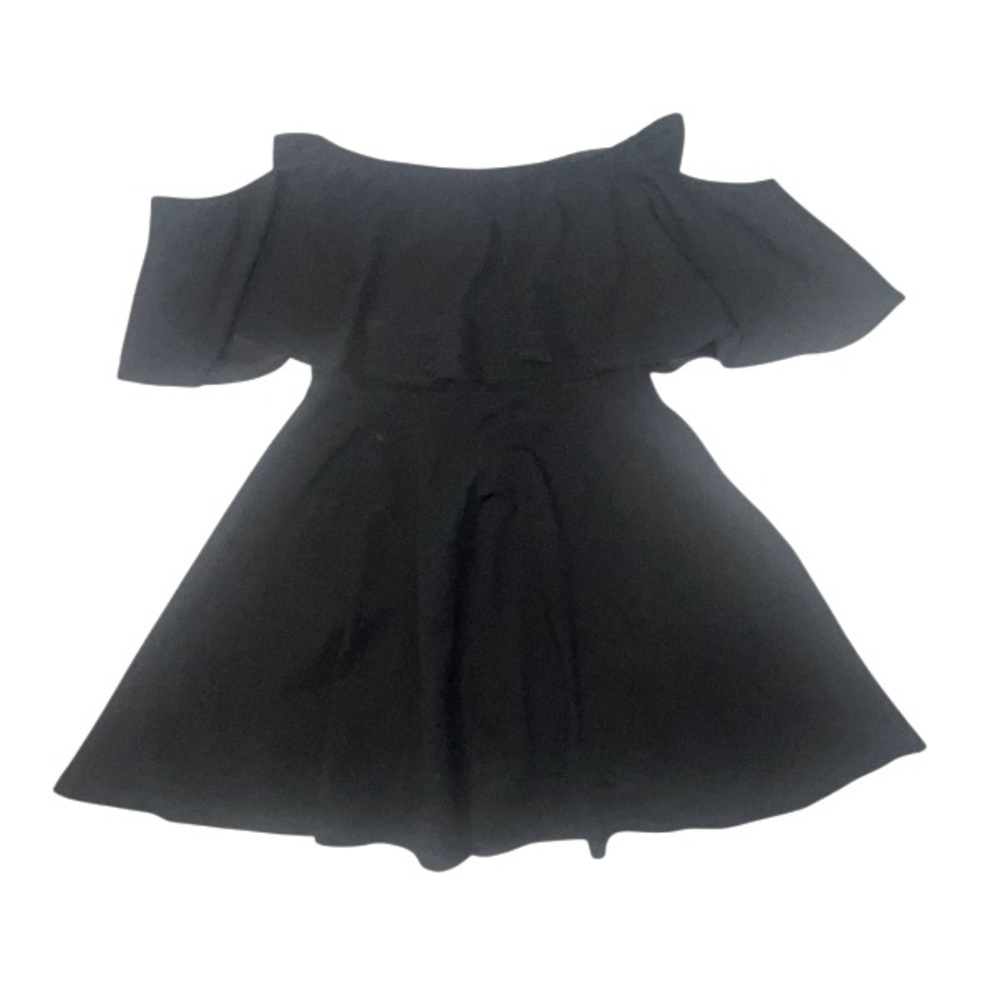 Boubou Black Off The Shoulder Mini Dress Ruffle Top Size Small